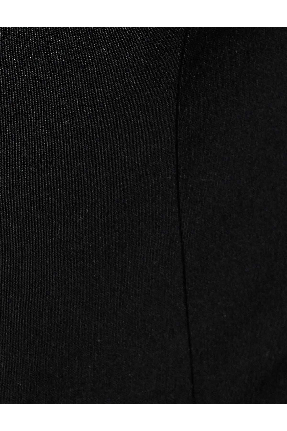 بلوز Crop یقه V-آستین بلند لوازم جانبی فلزی باریک