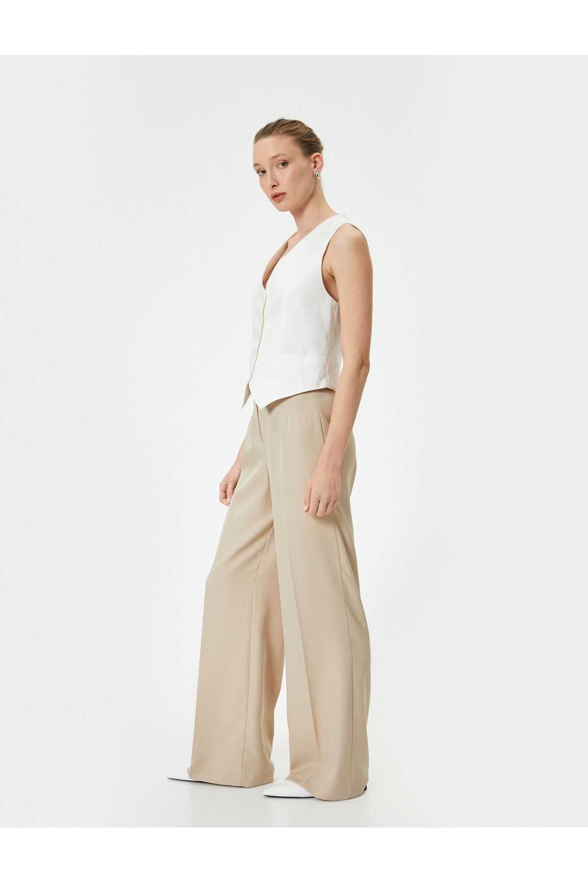 شلوار گشاد Palazzo کمر بلند