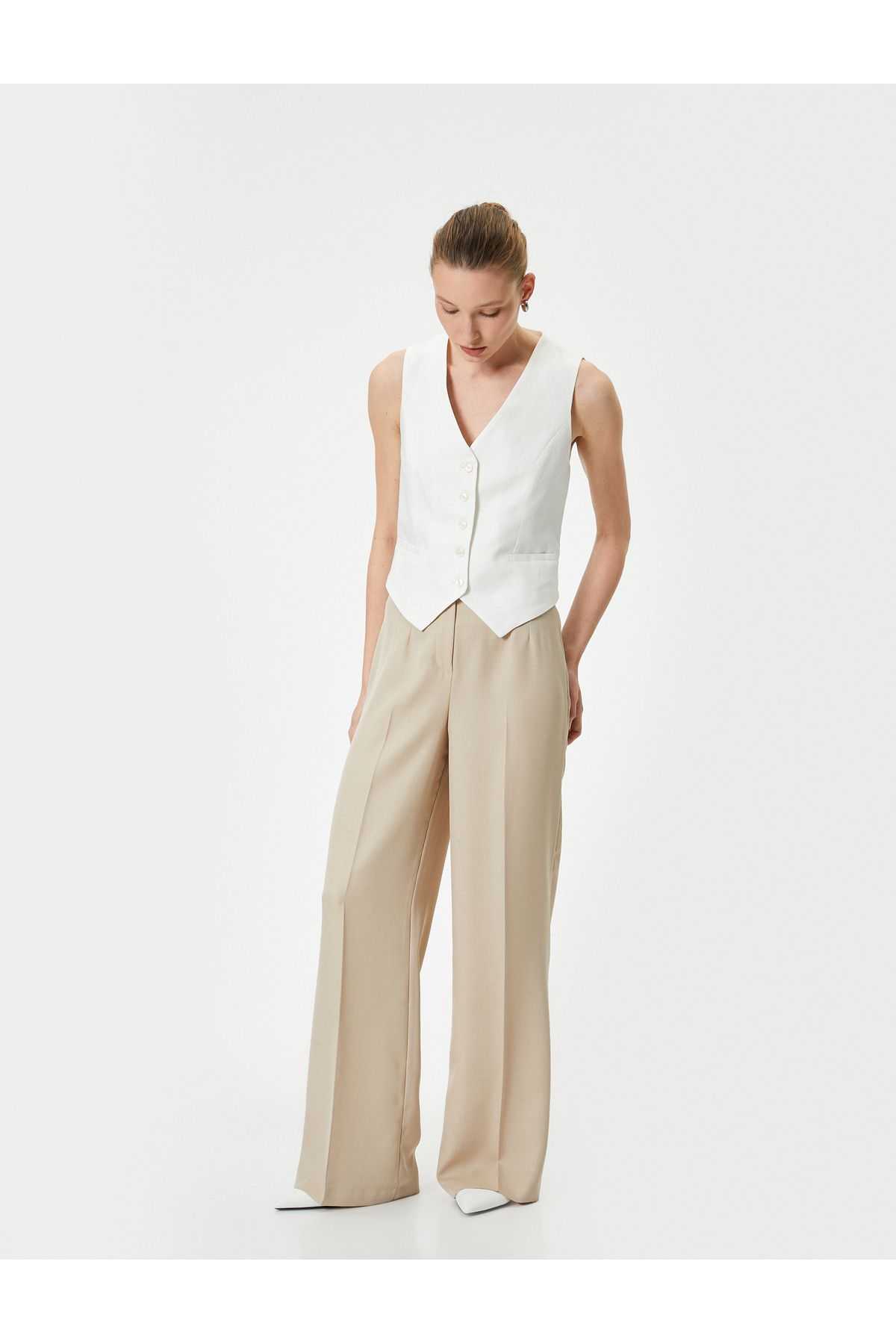 شلوار گشاد Palazzo کمر بلند