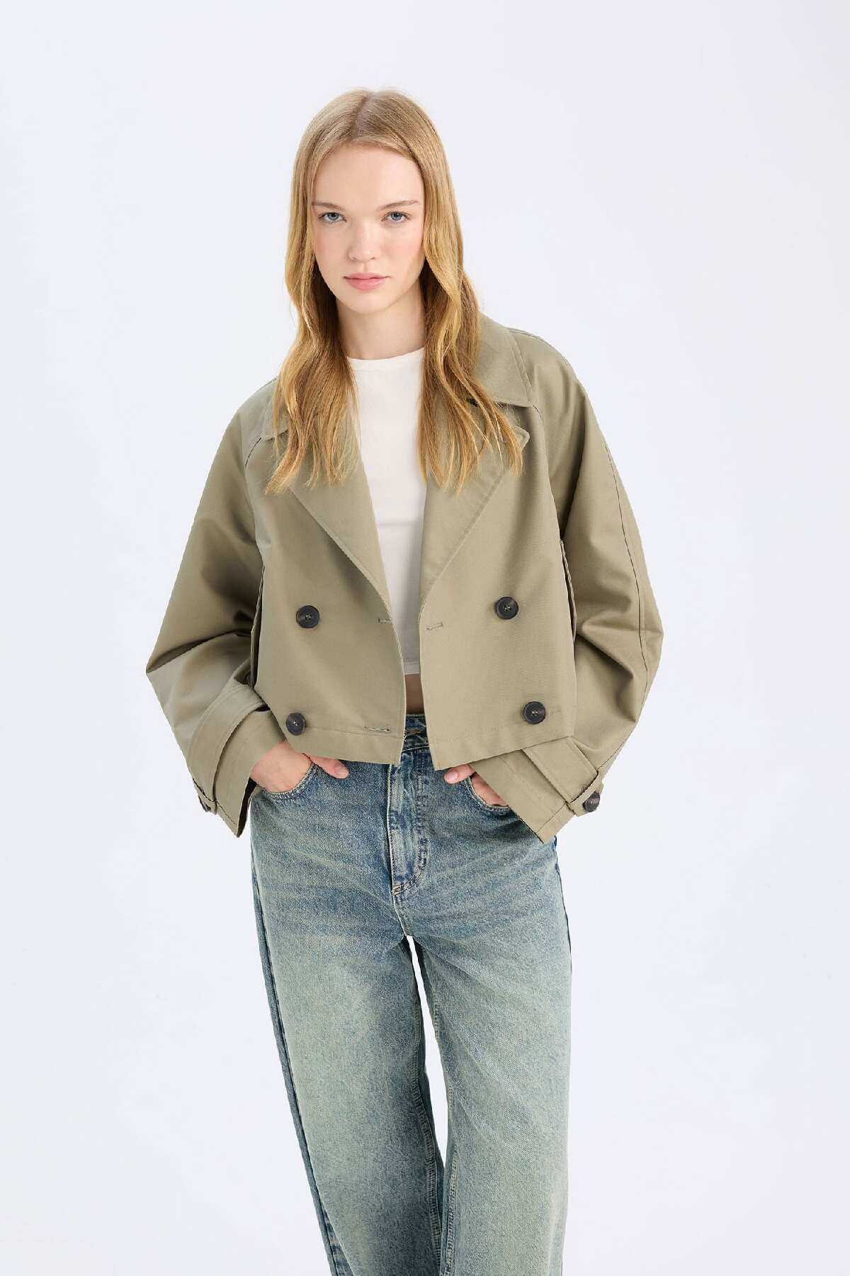 کتن کوتاه سنگر معمولی قالب Tuxedo دکمه پنبه D5949AX24AU