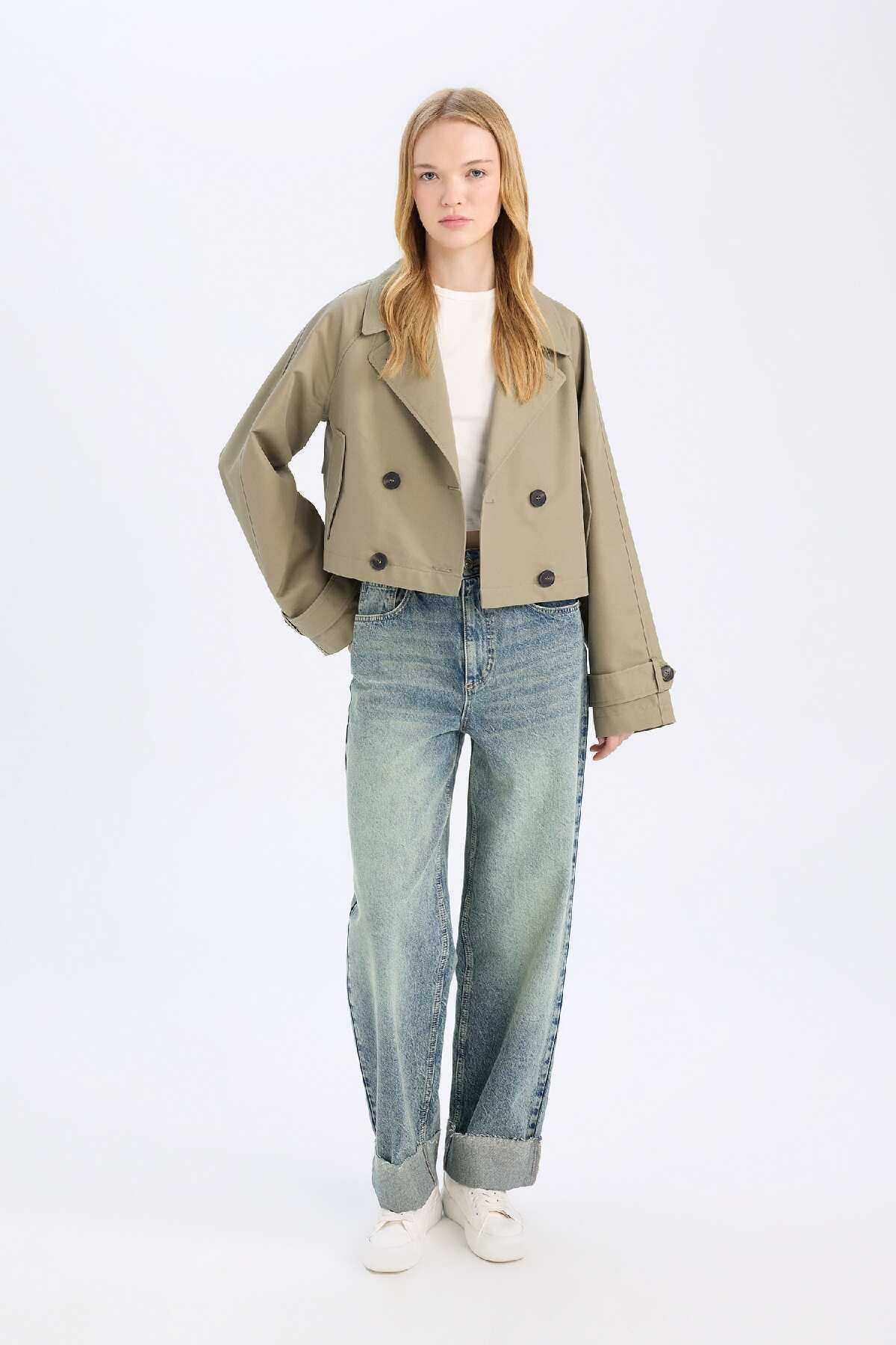 کتن کوتاه سنگر معمولی قالب Tuxedo دکمه پنبه D5949AX24AU