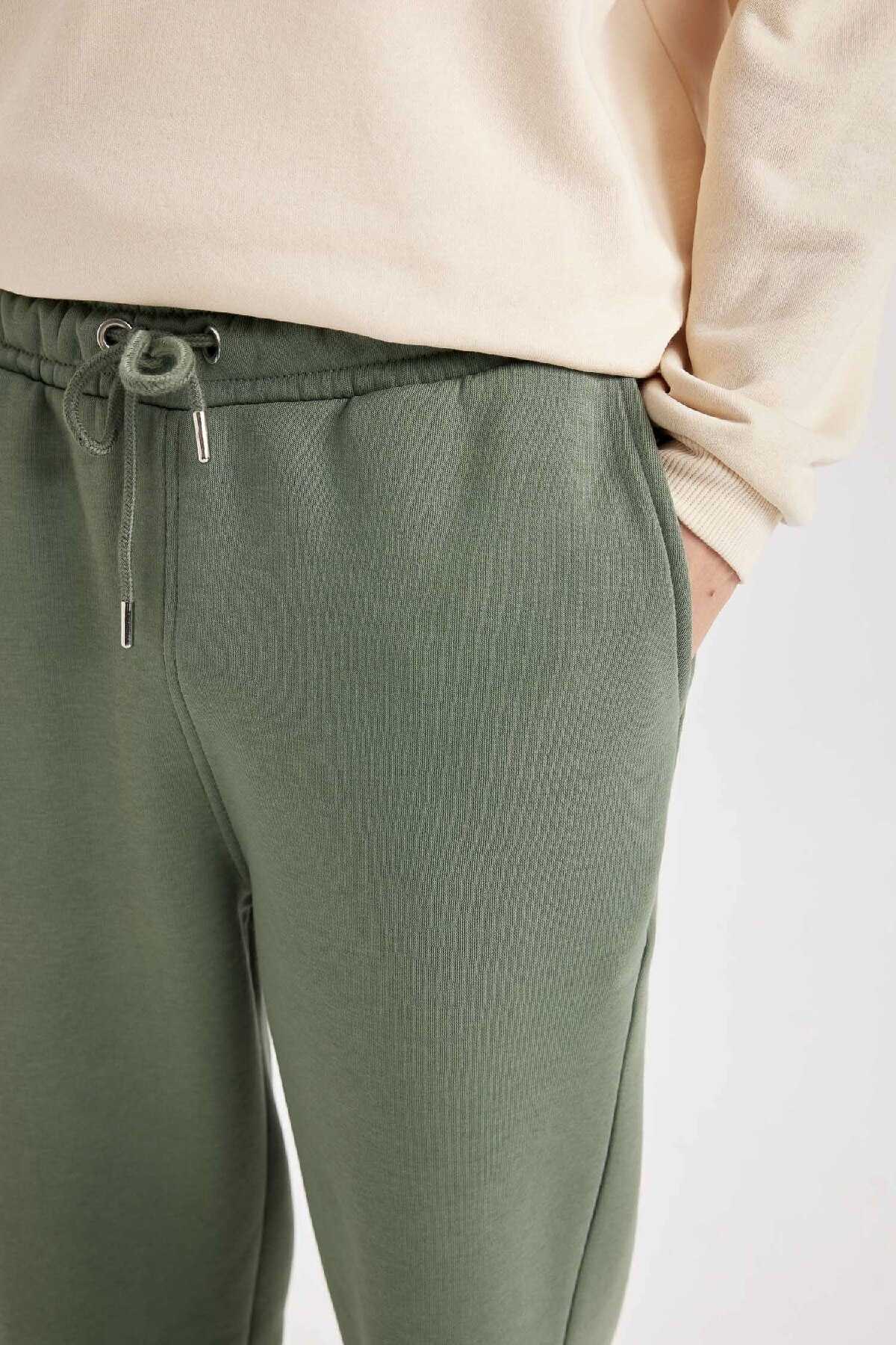 شلوار ورزشی ریلکس فیت سه جیبی ضخیم D8095ax24au