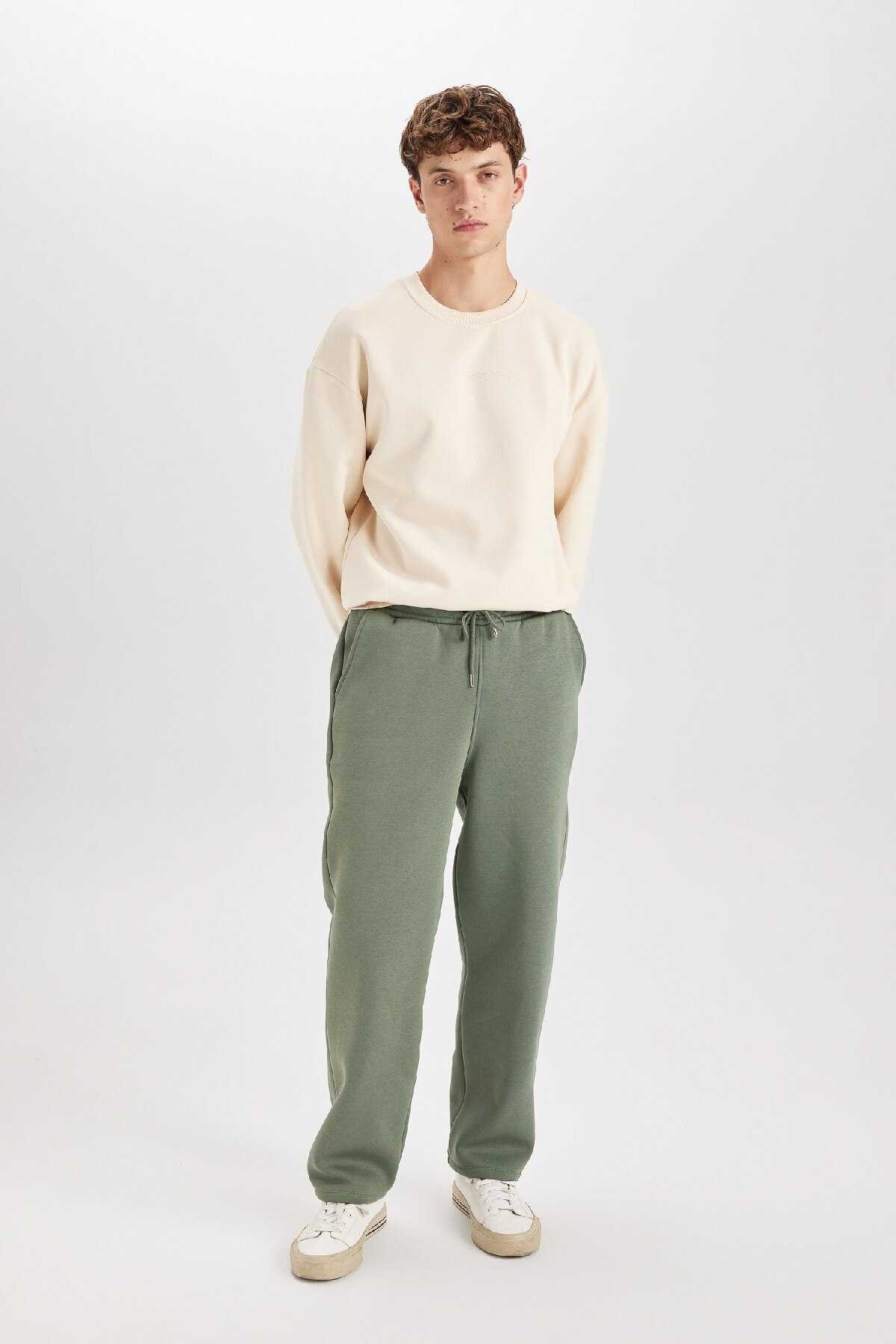 شلوار ورزشی ریلکس فیت سه جیبی ضخیم D8095ax24au