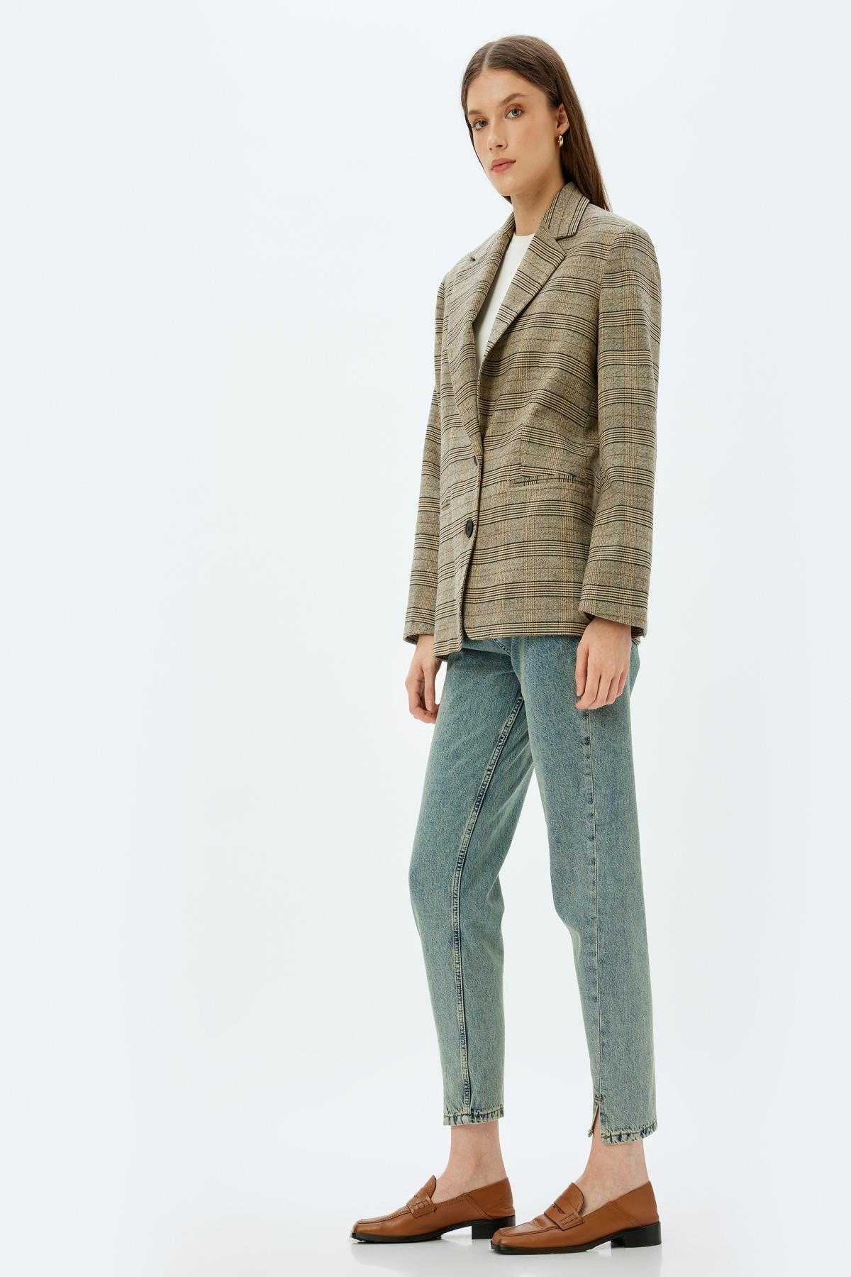 شلوار جین زنانه نیلی متوسط