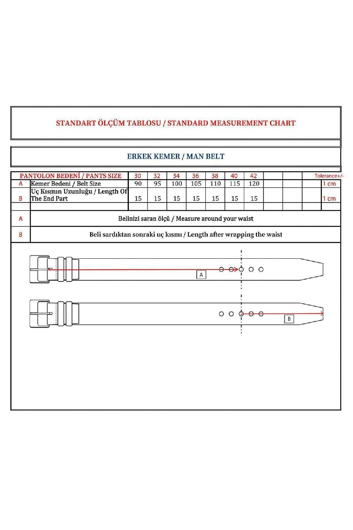کمربند جین چرم مصنوعی مردانه
