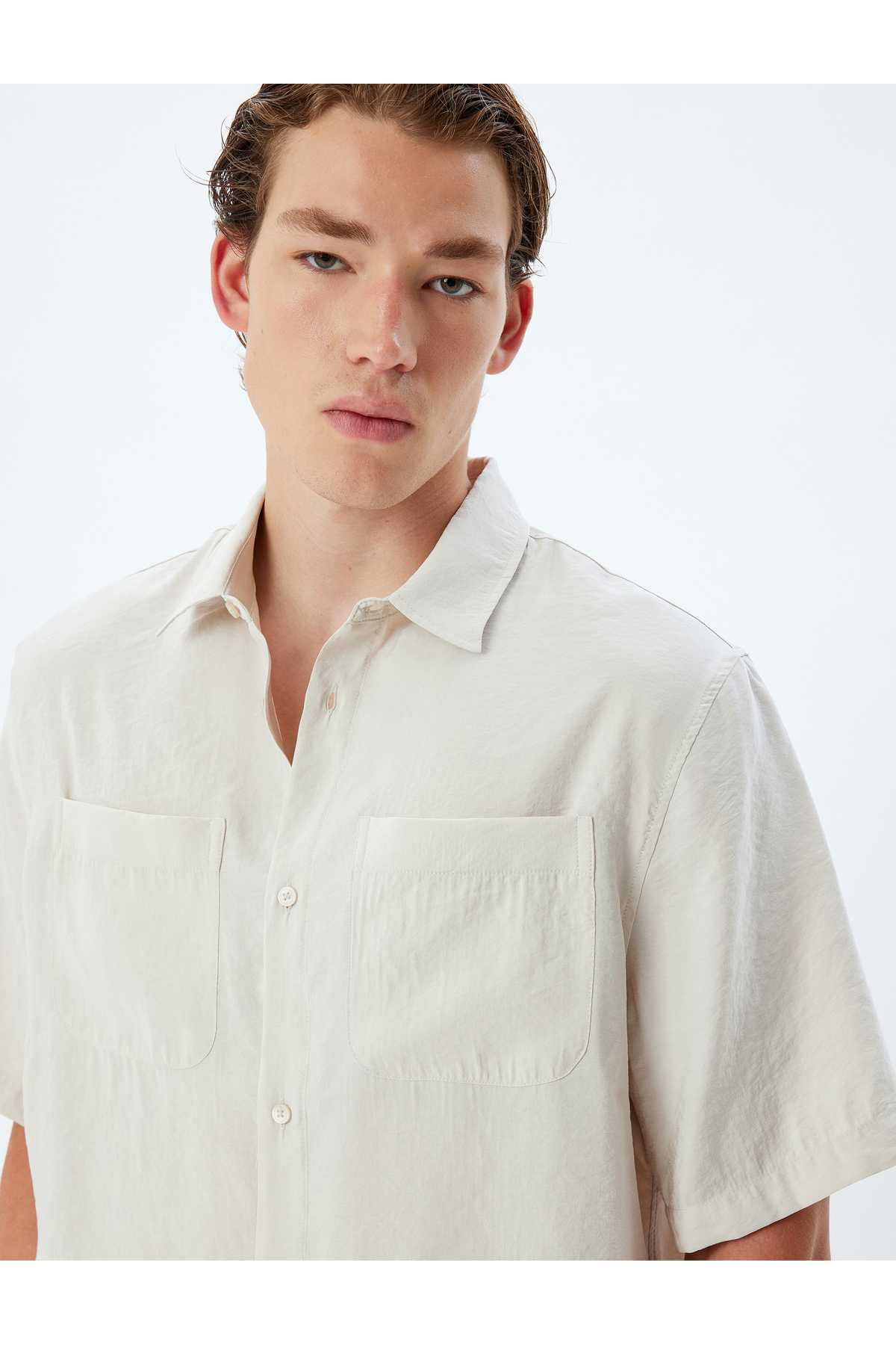 پیراهن پایه آستین کوتاه جیبی