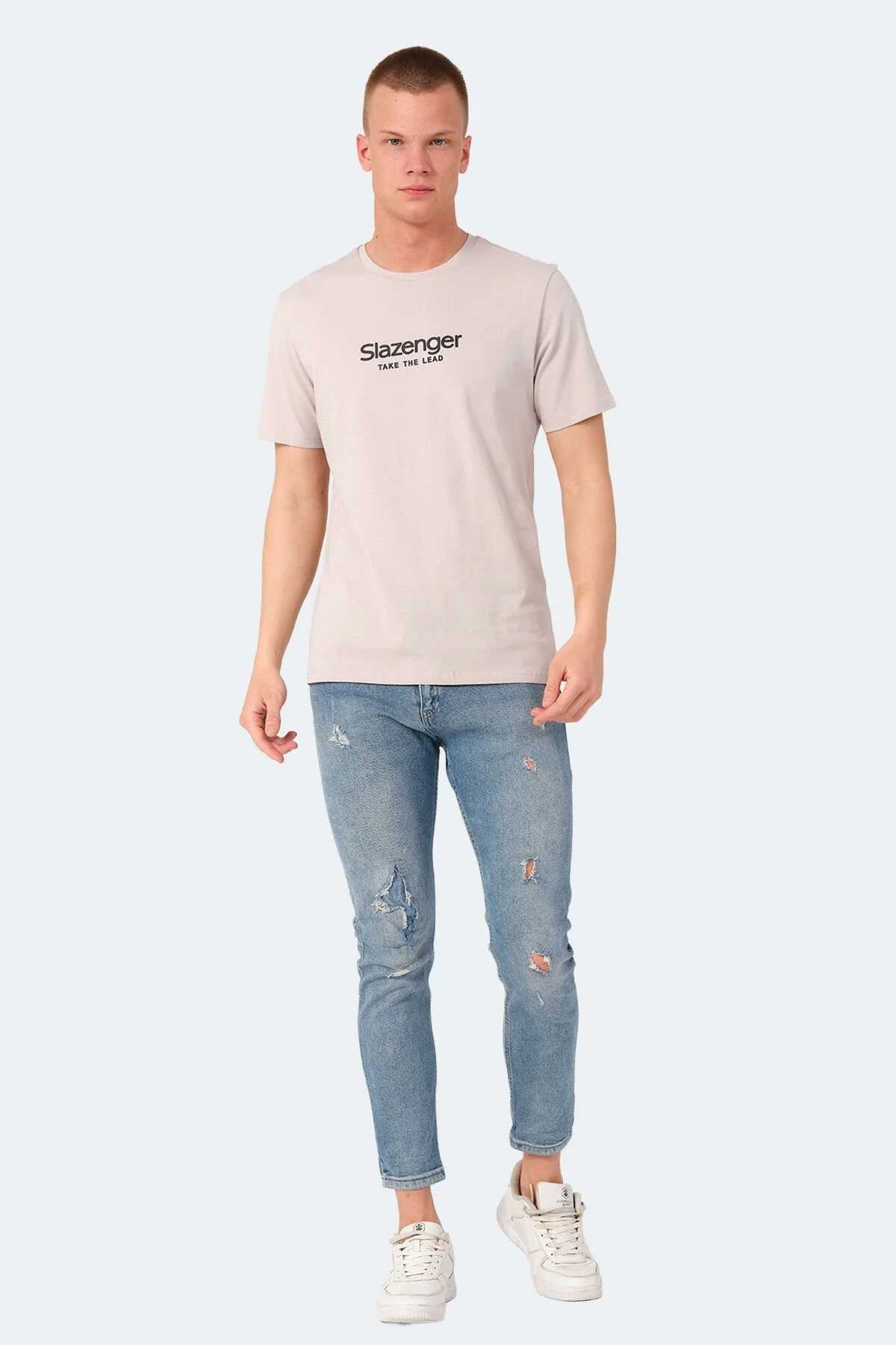 تیشرت آستین کوتاه مردان Voitto سنگ خاکستری خاکستری ST14TE111-280