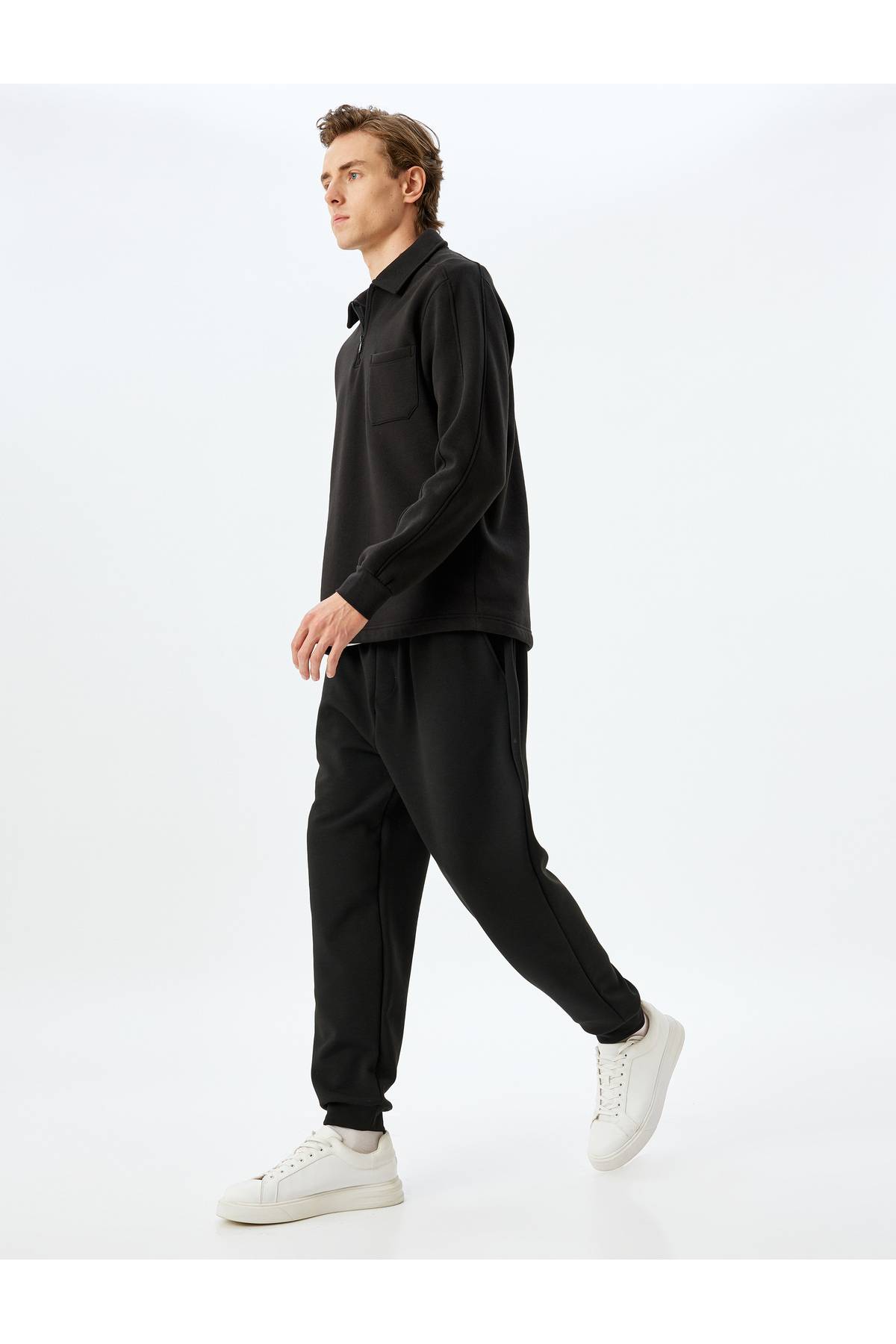 شلوار ورزشی ترکیبی ویسکوز با جزئیات جیب الاستیک دور کمر توری