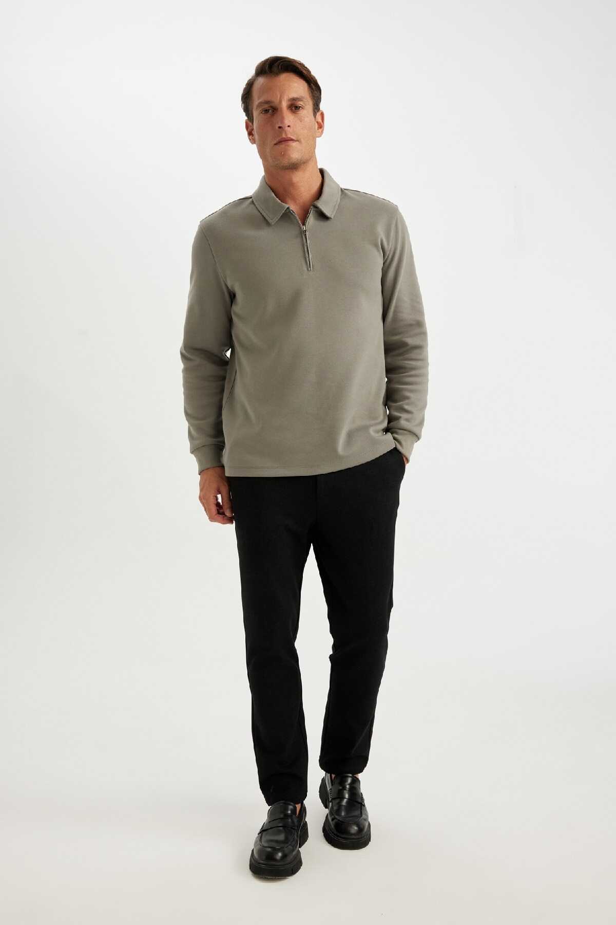 شلوار متناسب با جیب ساده پایه راست D3707ax24au