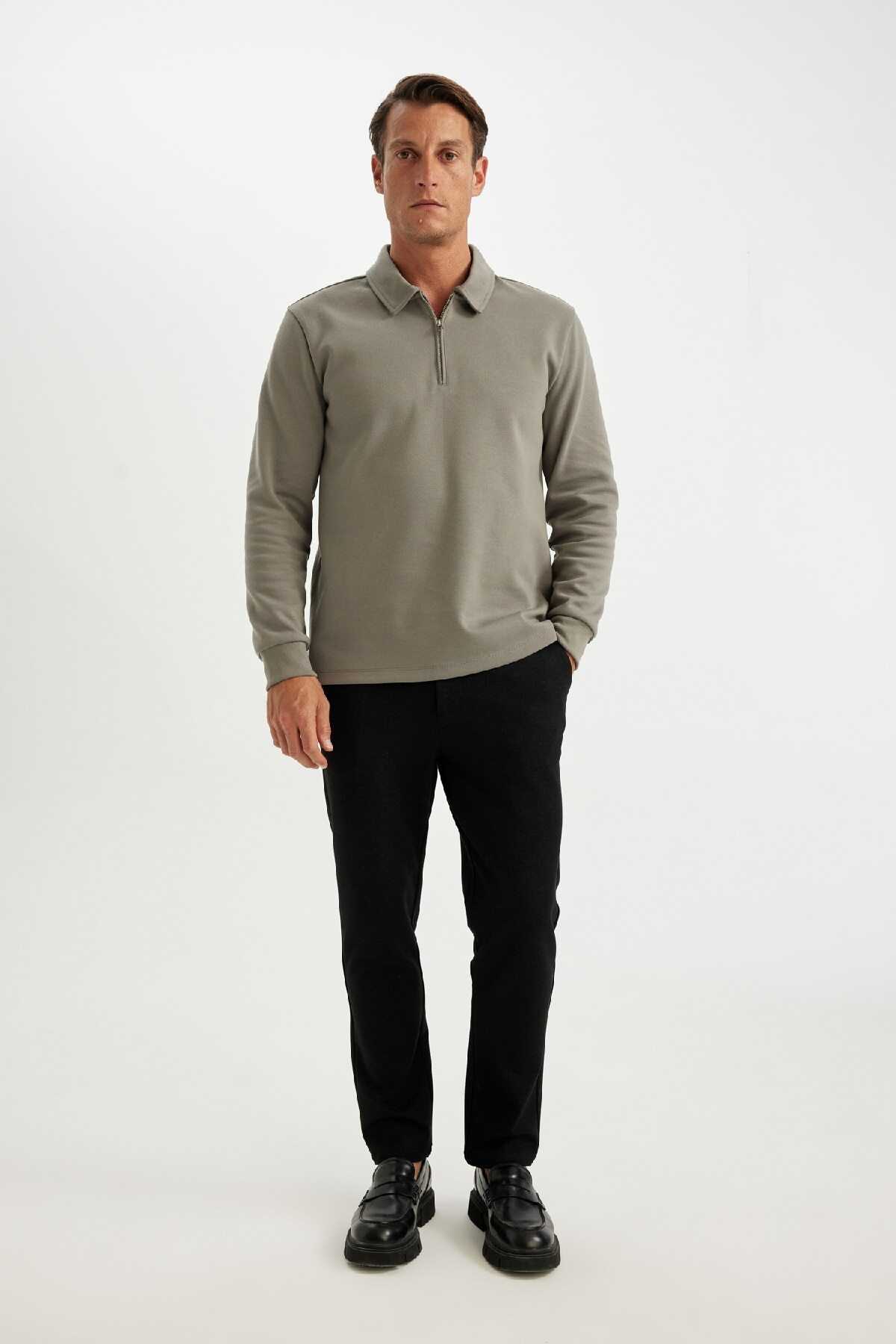 شلوار متناسب با جیب ساده پایه راست D3707ax24au