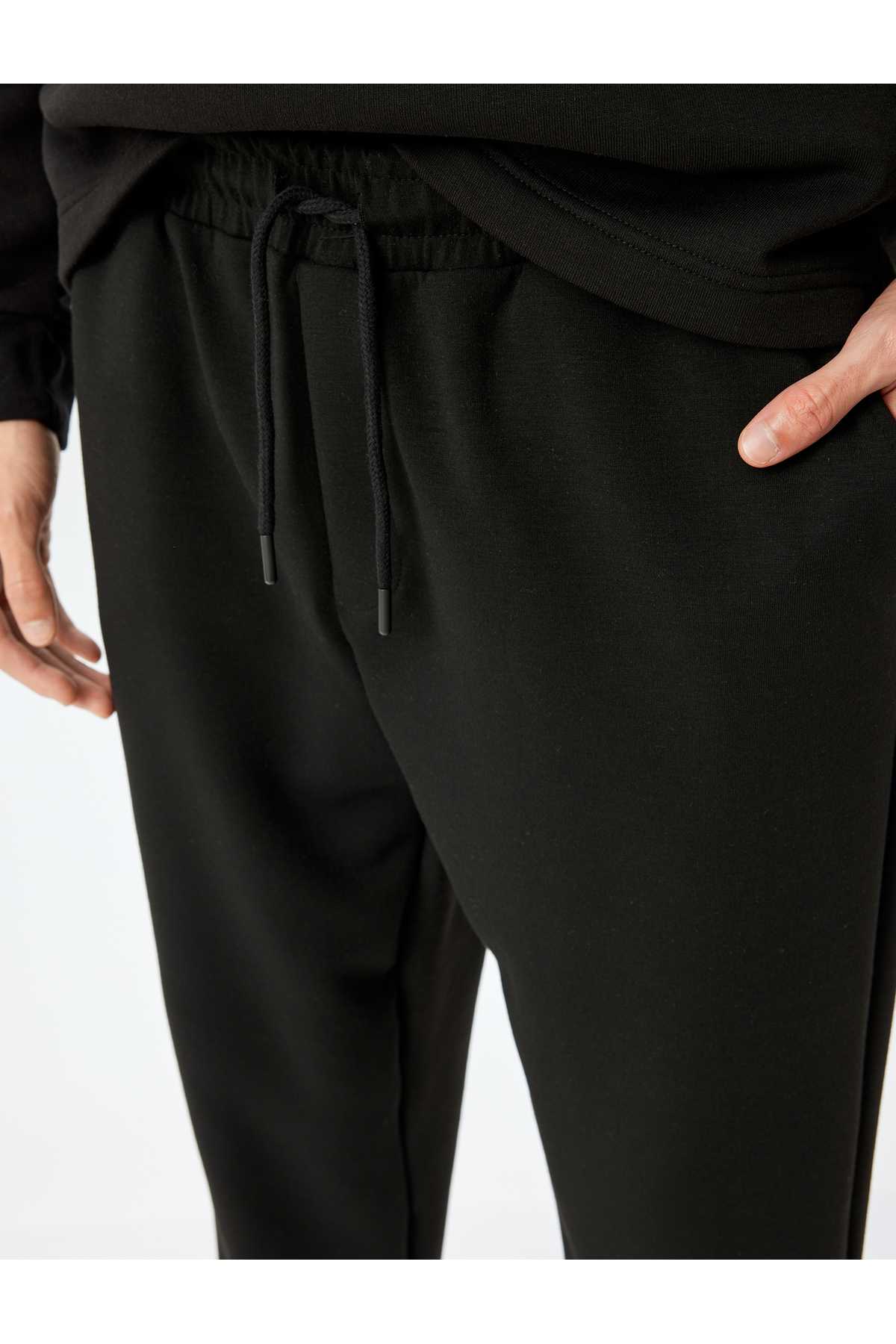 شلوار ورزشی ترکیبی ویسکوز با جزئیات جیب الاستیک دور کمر توری