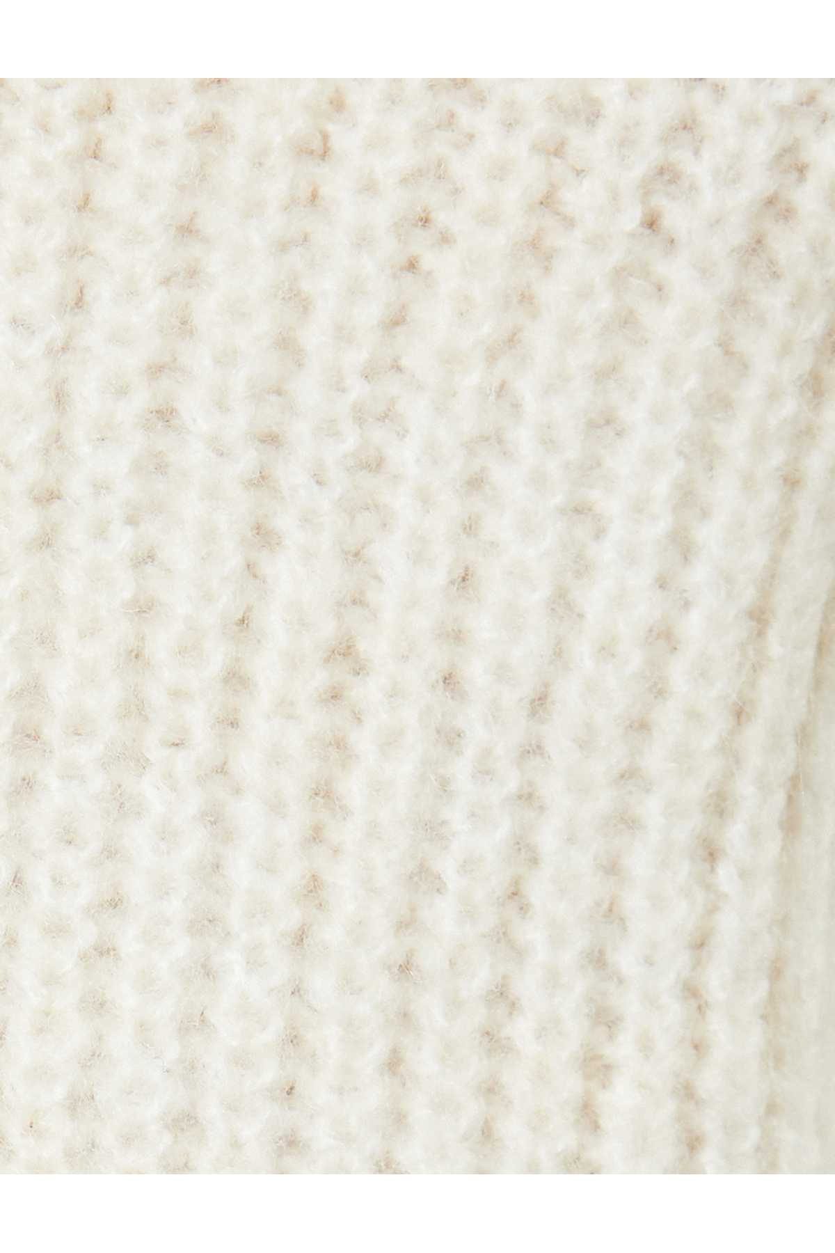 ژاکت بافتنی آستین بلند دکمه دار یقه V