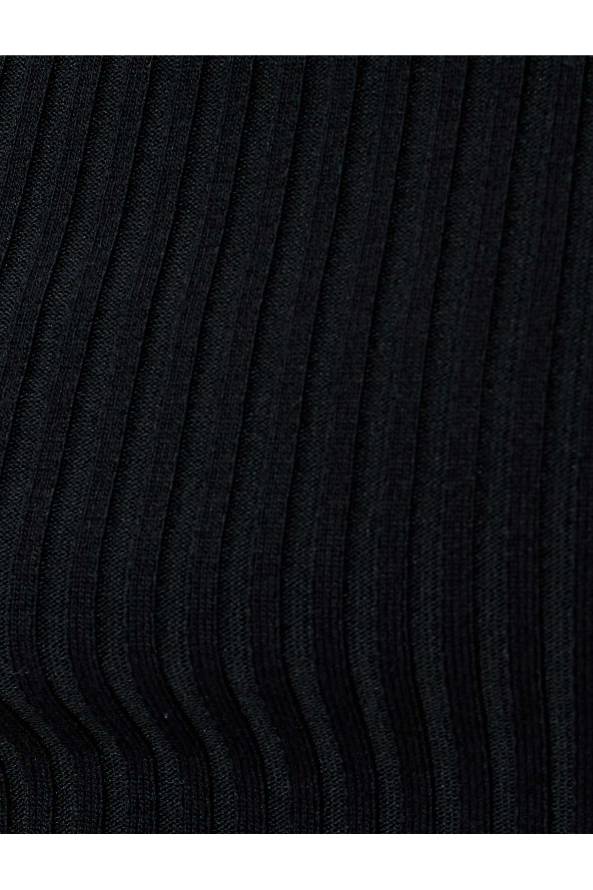 ژاکت بافتنی یقه قایق آستین بلند آجدار