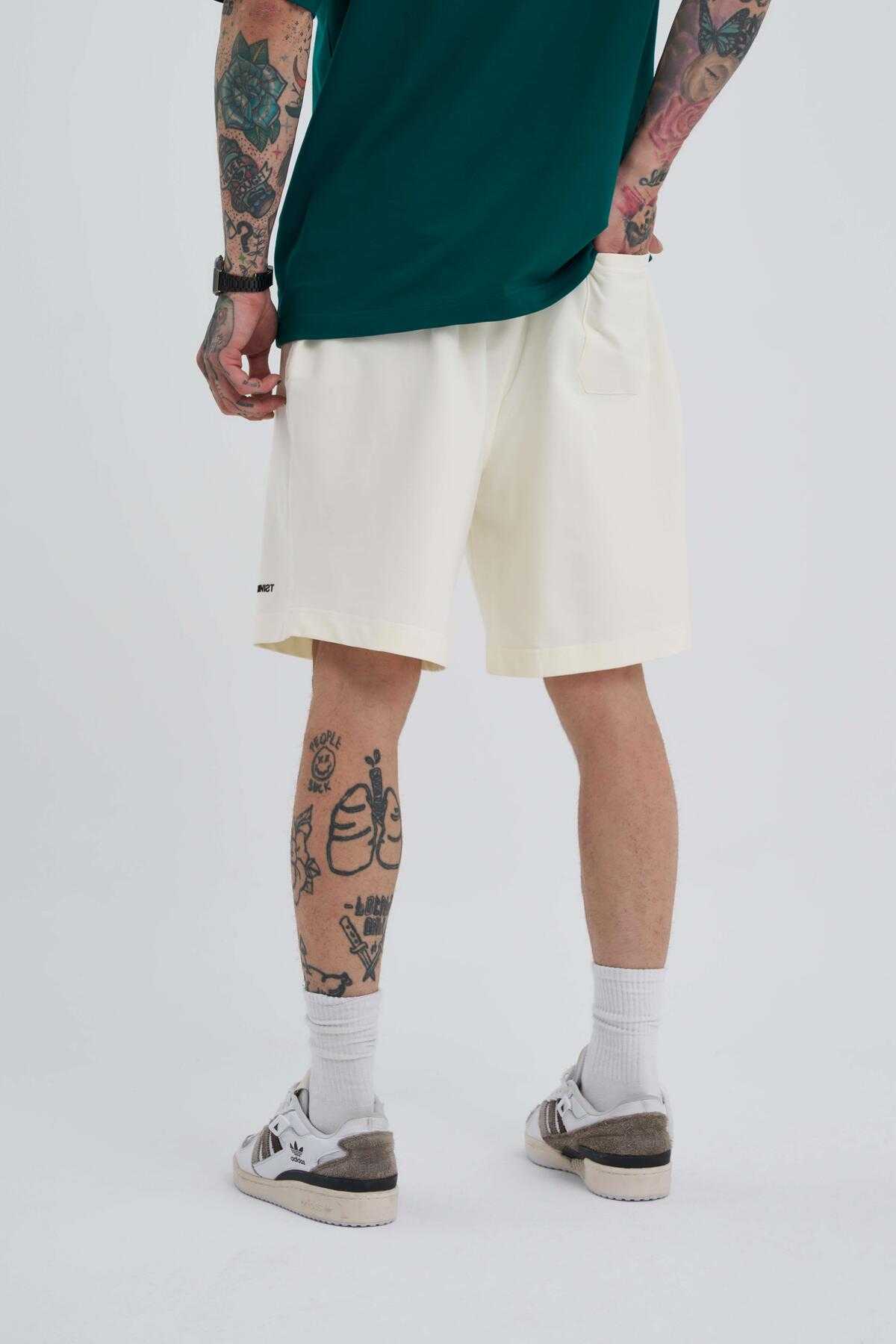 شلوارک ساده خاکستری مردانه