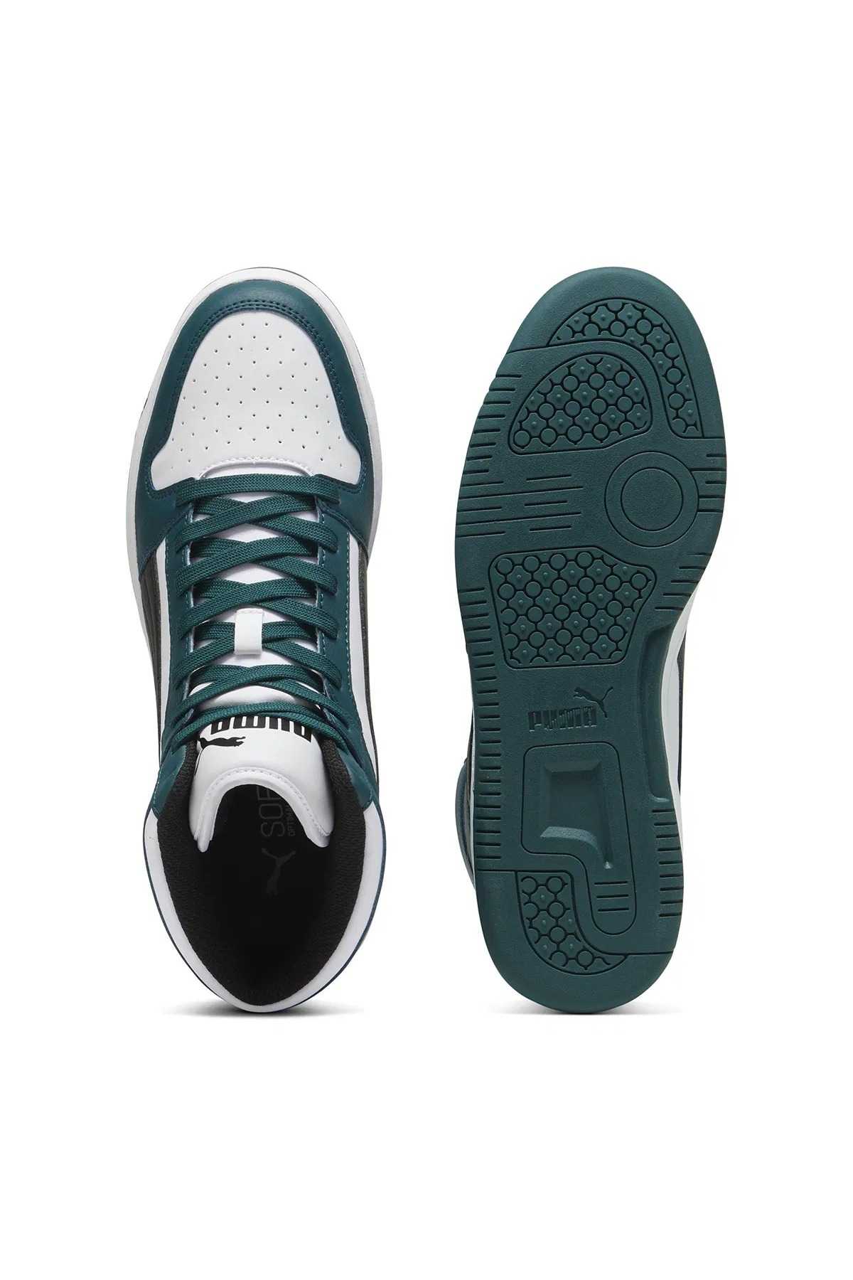 کفش کتانی بلند یونیسکس Rebound Hi v6 سفید مشکی خاکستری