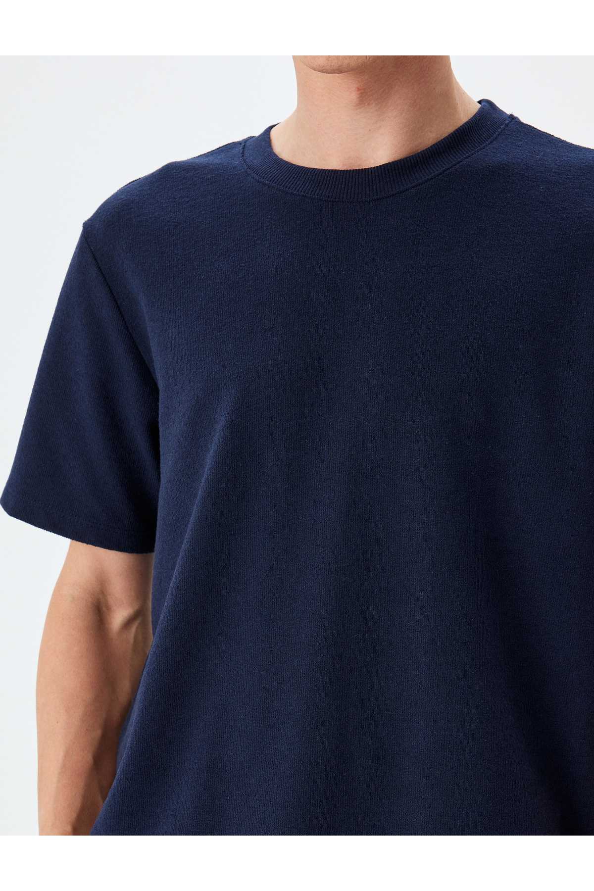 لیبل آستین کوتاه یقه دوچرخه به تفصیل T -Shirt