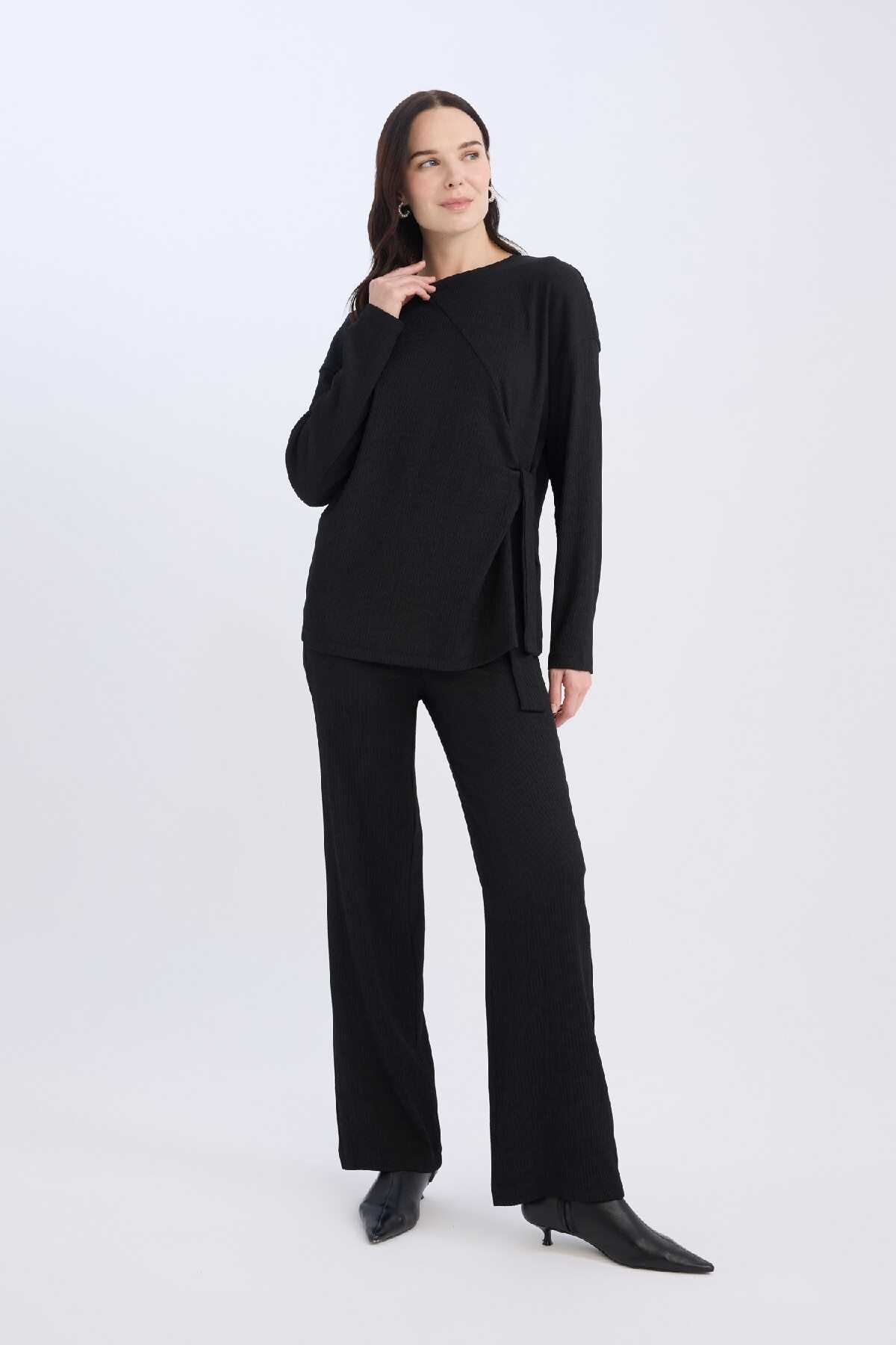 شلوار Bürümcük ساق گشاد کمر گشاد ساق گشاد