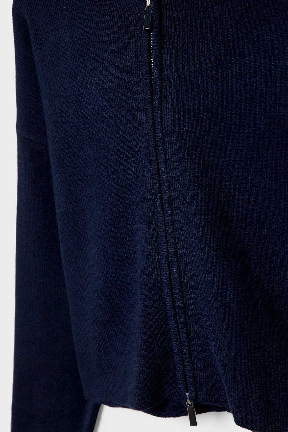 ژاکت بافتنی زیپ دار