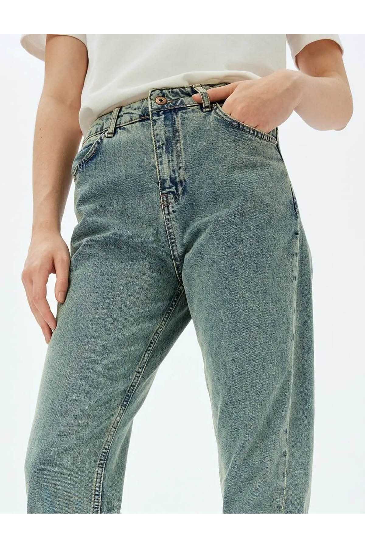 شلوار جین زنانه نیلی متوسط