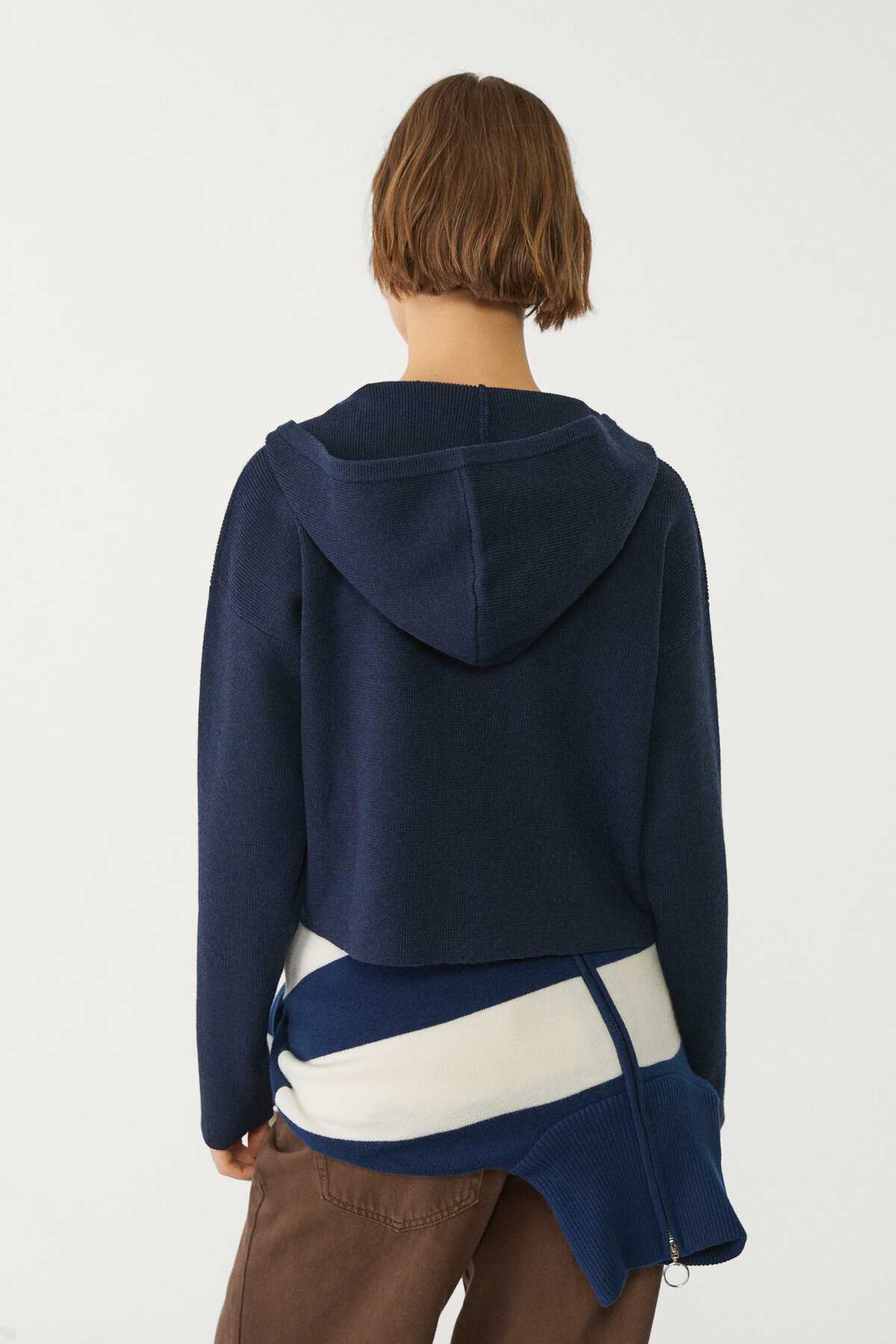 ژاکت بافتنی زیپ دار