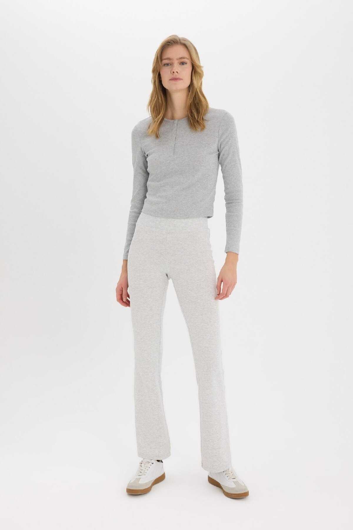 تیشرت آستین بلند دنده ساده ساده با نصب ساده