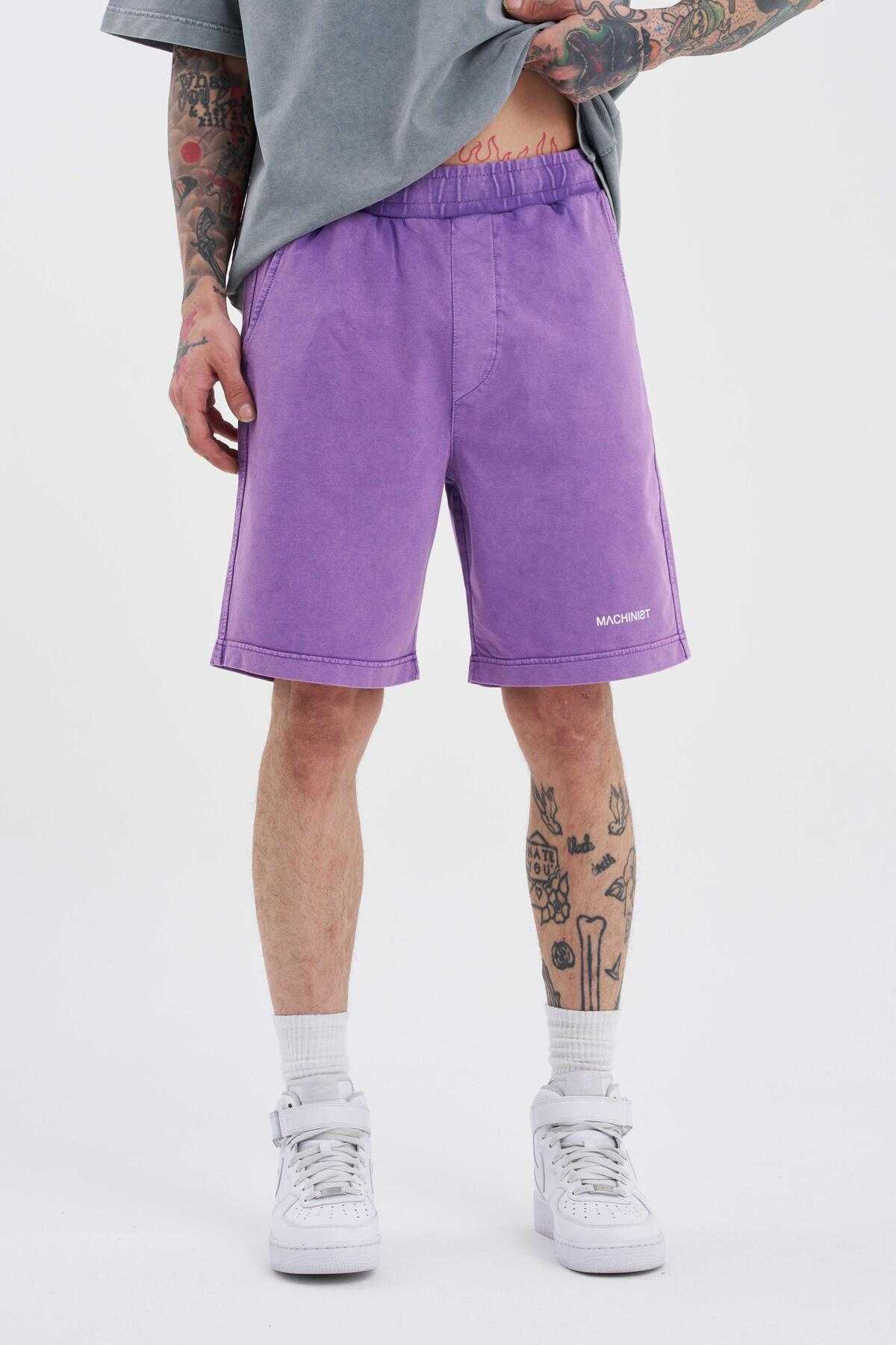 شلوارک ساده و لوکس خاکستری شسته شده