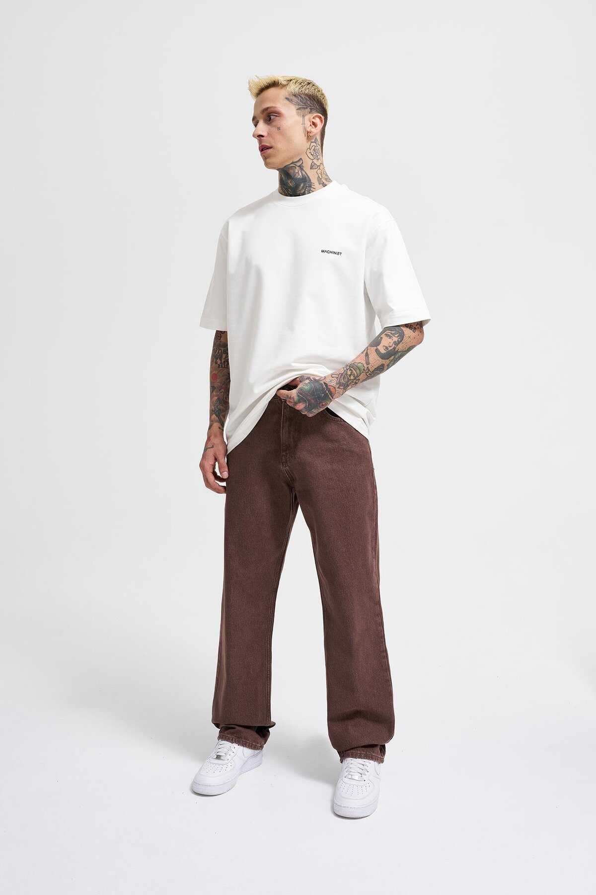 شلوار گشاد ژان اسید آبی