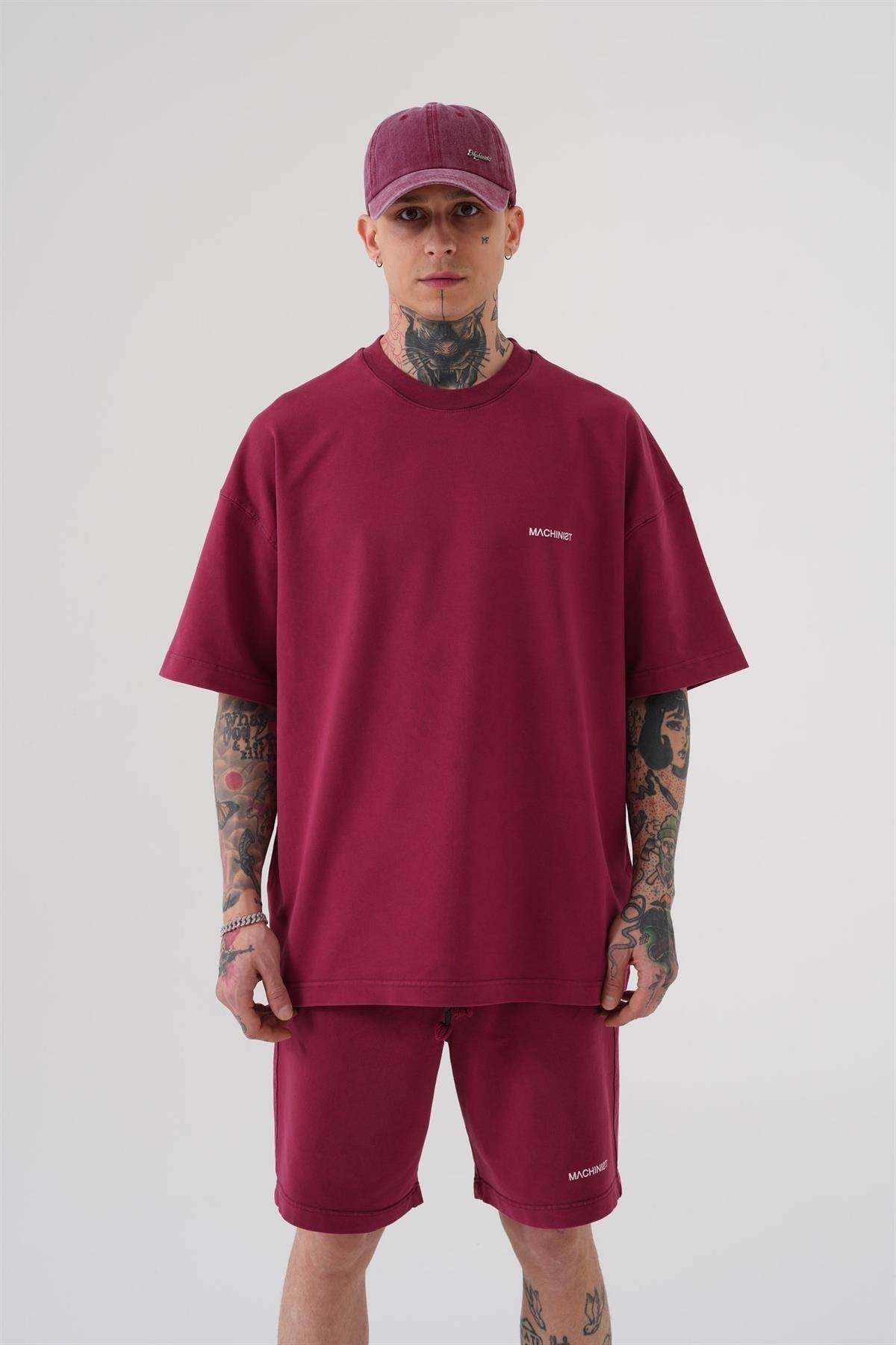 تیشرت یونیکس اوورسایز شسته شده لوکس پایه خاکستری