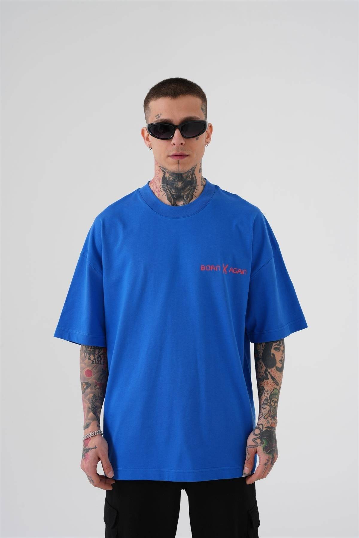 تیشرت چاپی Mchnst Love سایز بزرگ خاکستری