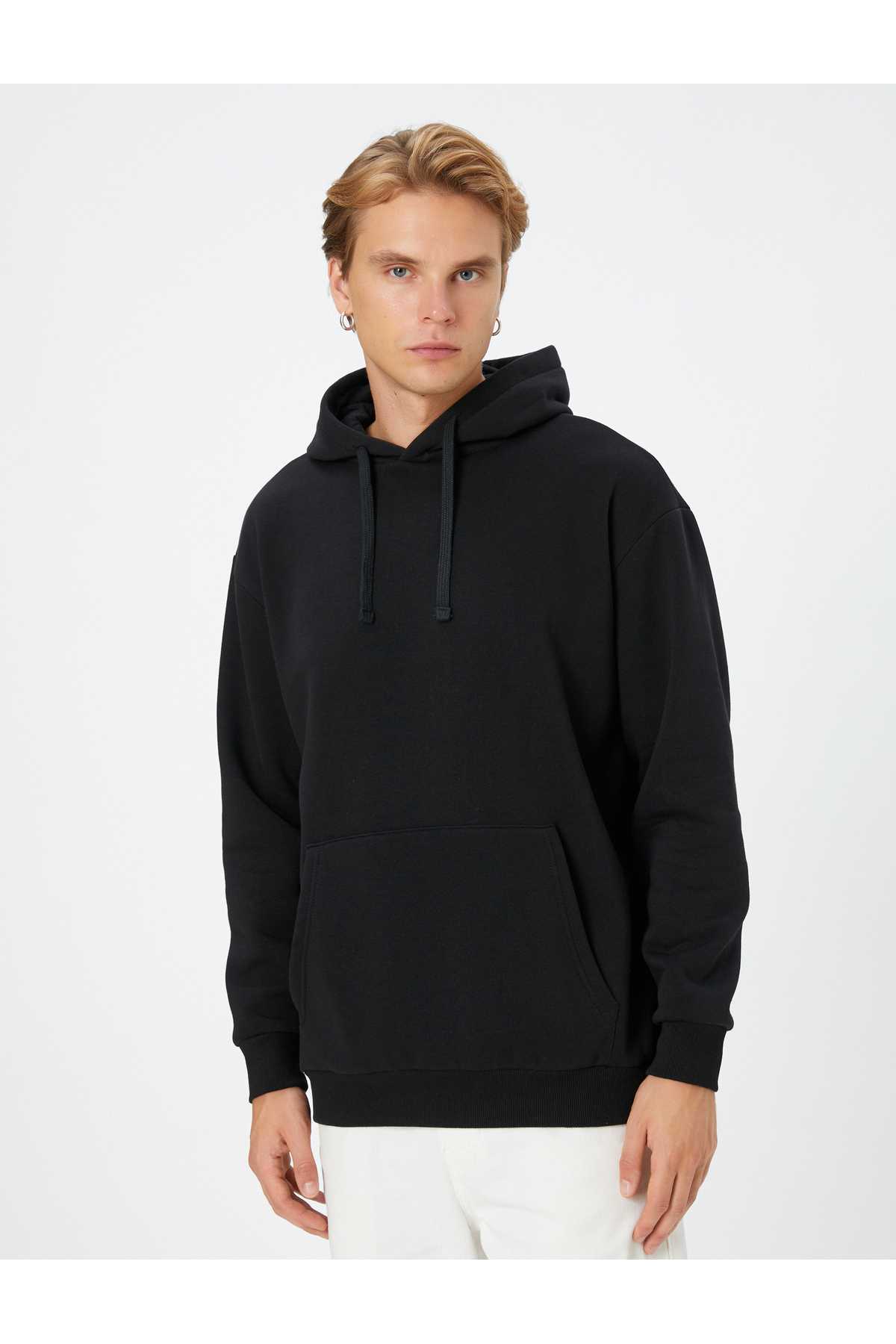 آستین بلند جیب کانگورو عرق دار کلاهدار